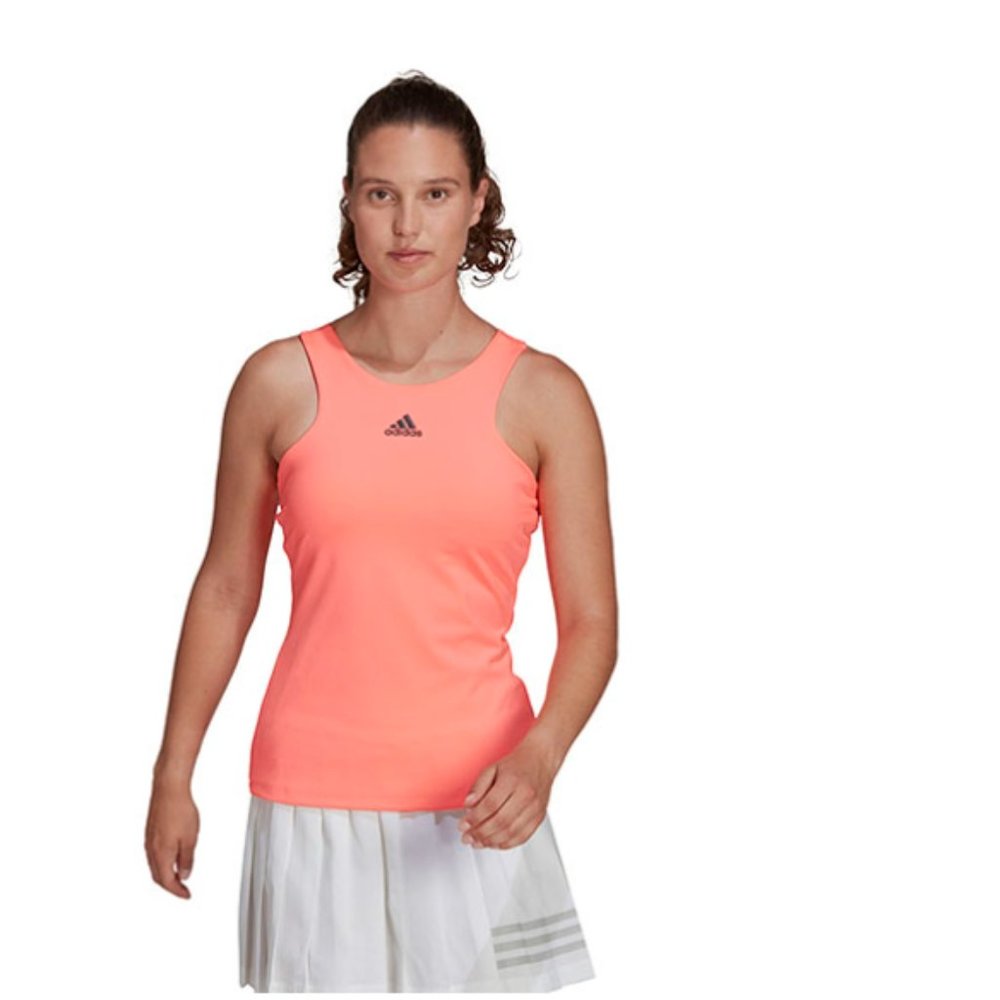 NWT Adidas Women's Tennis Y-Tank In Acid Red XS